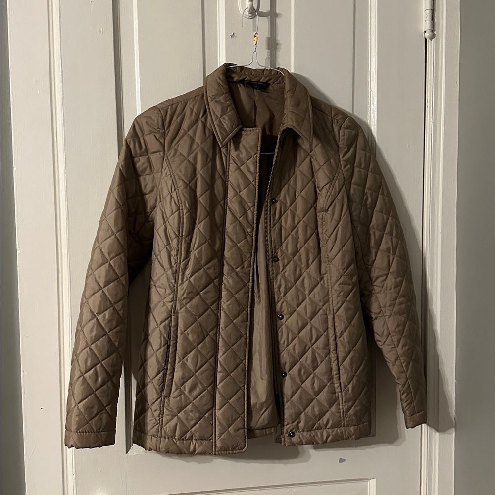 346 Brooks Brothers | Tan Quilted Jacket | size 2